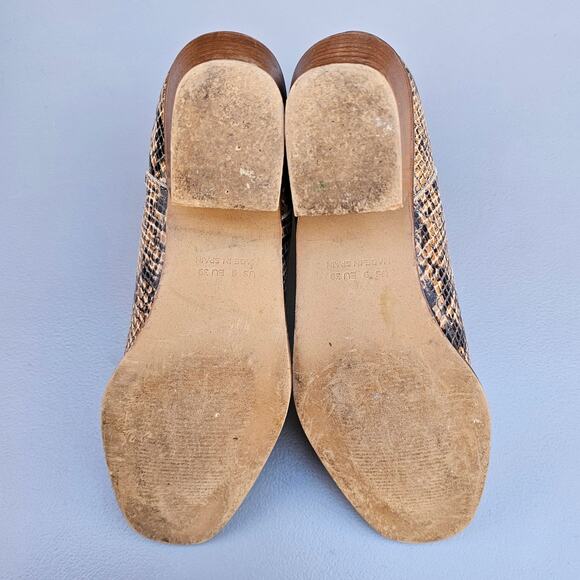 Snake Print Bootie Steve Madden Chaselyn Size 9 Brown Leather Ankle Chelsea Boot - Picture 11 of 13